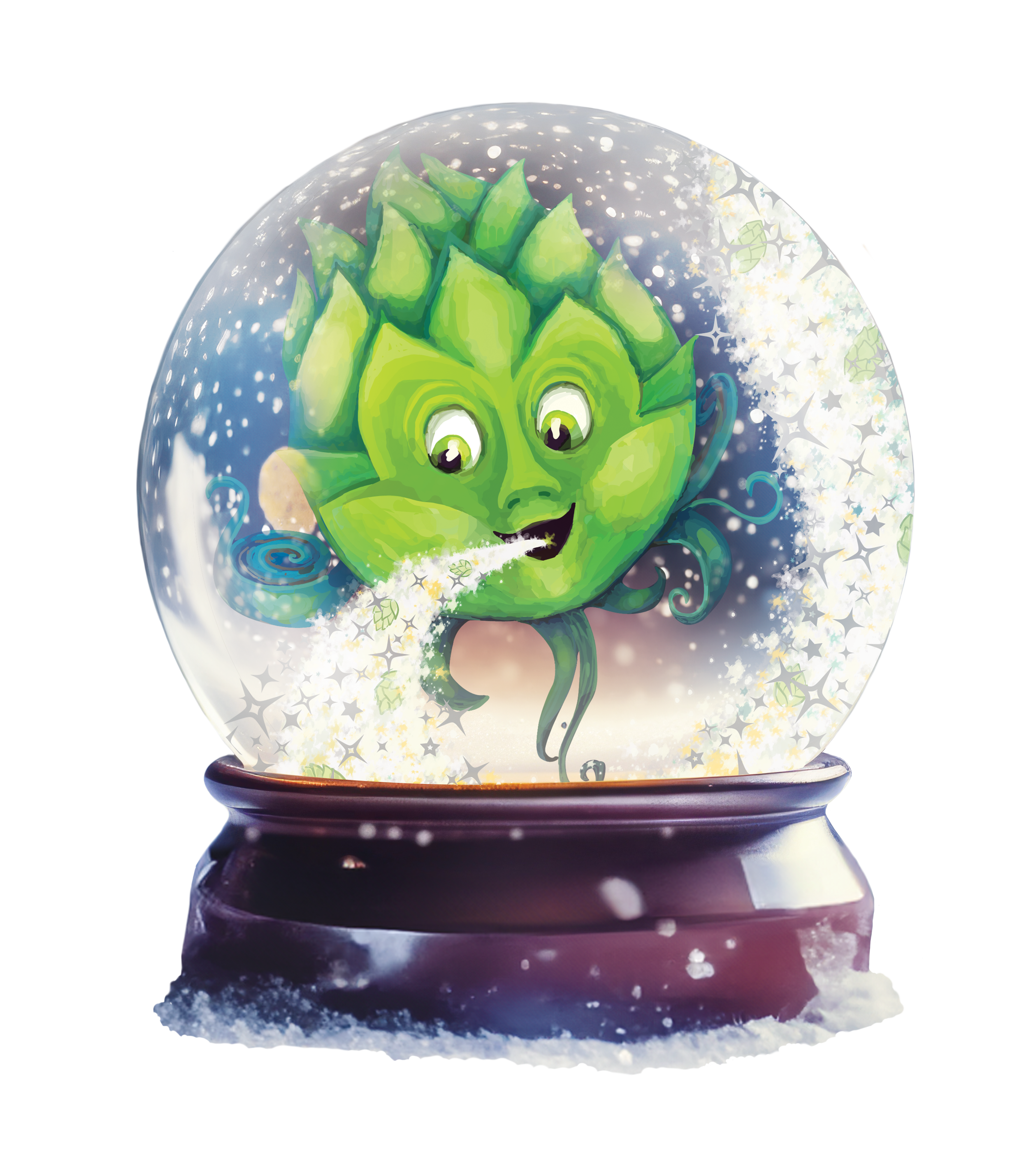 Space Dust snow globe